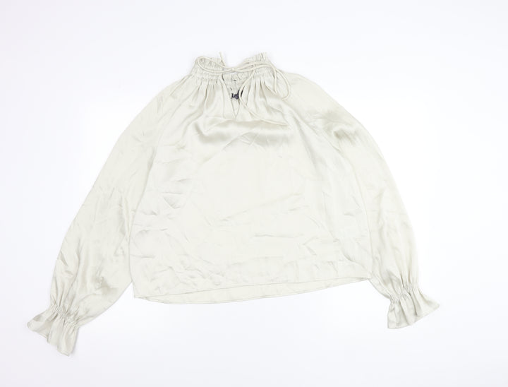 Marks and Spencer Womens Ivory Blouse Size 6 Halter Tunic Style