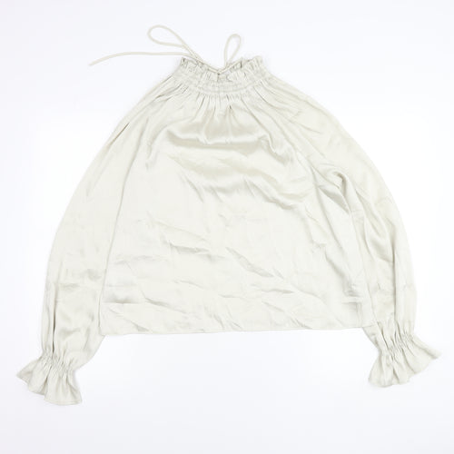 Marks and Spencer Womens Ivory Blouse Size 6 Halter Tunic Style