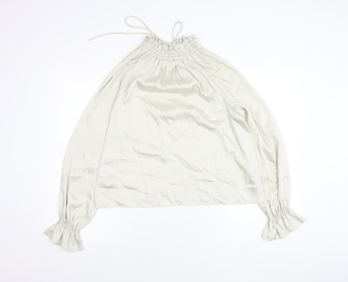 Marks and Spencer Womens Ivory Blouse Size 6 Halter Tunic Style