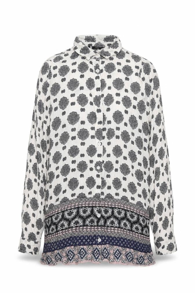 New Look Women’s Multicoloured Bohemian Floral Blouse Size 10