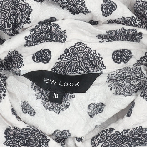New Look Women’s Multicoloured Bohemian Floral Blouse Size 10