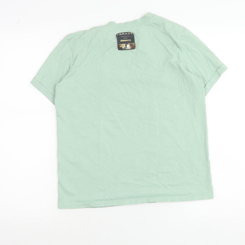 V Grass Studio Boys Green Minions Embroidered Cotton T-Shirt Size 12