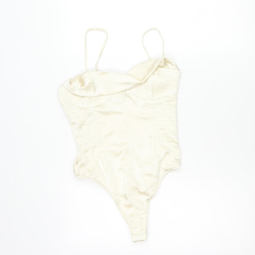 Zara Women’s Ivory Viscose Camisole Tank Top Size S Summer Spaghetti Strap