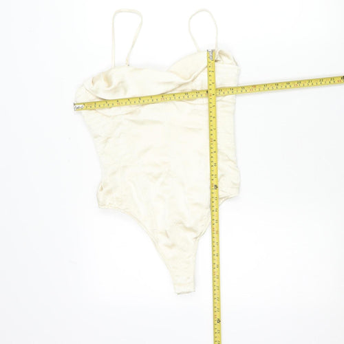 Zara Women’s Ivory Viscose Camisole Tank Top Size S Summer Spaghetti Strap
