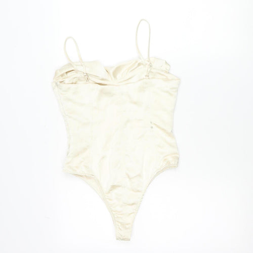 Zara Women’s Ivory Viscose Camisole Tank Top Size S Summer Spaghetti Strap