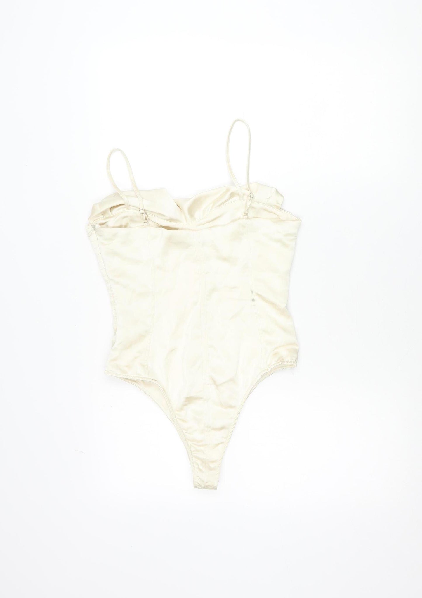 Zara Women’s Ivory Viscose Camisole Tank Top Size S Summer Spaghetti Strap