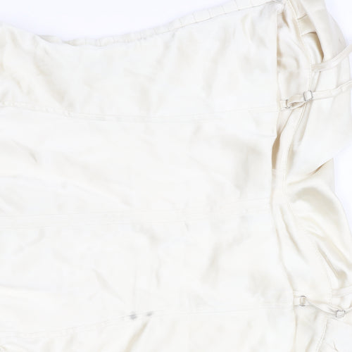 Zara Women’s Ivory Viscose Camisole Tank Top Size S Summer Spaghetti Strap