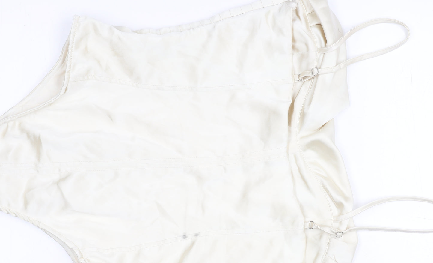 Zara Women’s Ivory Viscose Camisole Tank Top Size S Summer Spaghetti Strap
