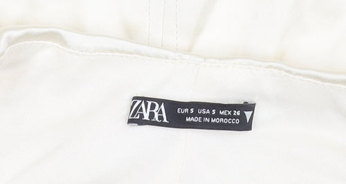 Zara Women’s Ivory Viscose Camisole Tank Top Size S Summer Spaghetti Strap