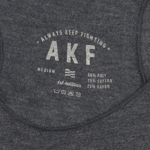 AKF Men’s Grey Graphic Sleeveless T-Shirt Medium Moose & Squirrel