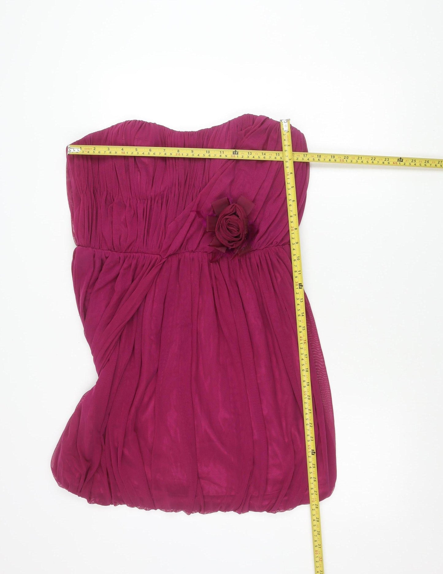 Next Women’s Pink Strapless Ruched Bodycon Dress Size 16