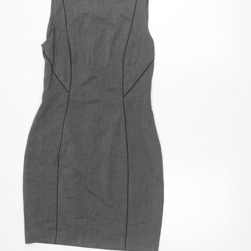 H&M Women’s Grey Sleeveless Sheath Dress UK 12 Workwear Business