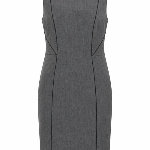H&M Women’s Grey Sleeveless Sheath Dress UK 12 Workwear Business