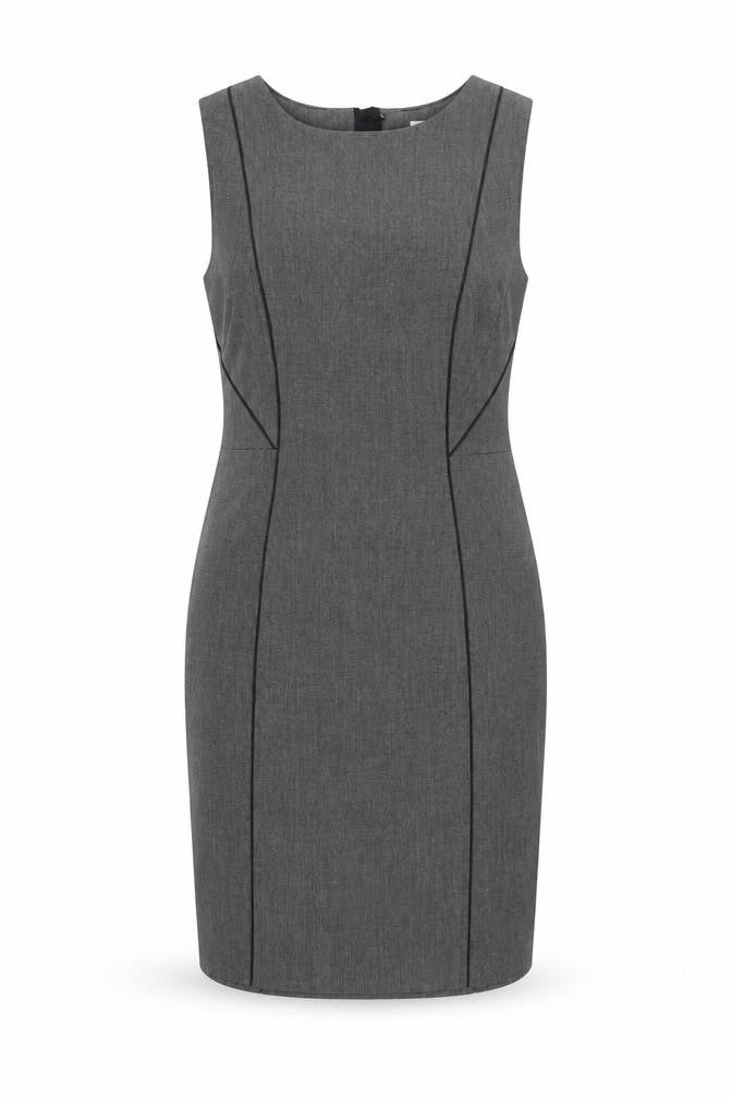 H&M Women’s Grey Sleeveless Sheath Dress UK 12 Workwear Business