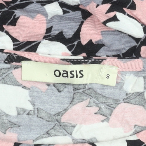 Oasis Women’s Multicoloured Floral Sheath Dress Size S Sleeveless Ruched