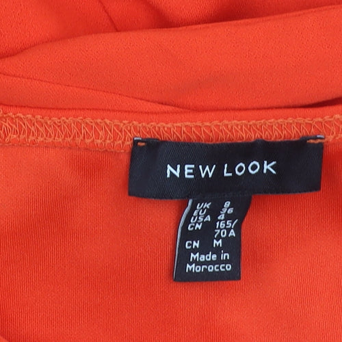 New Look Womens Orange Wide-Leg Jumpsuit Size 8 Summer Partywear