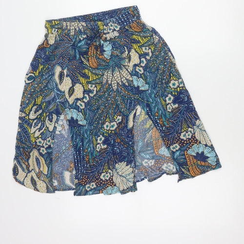 Louche Womens Multicoloured Floral A-Line Skirt Size 12 Viscose