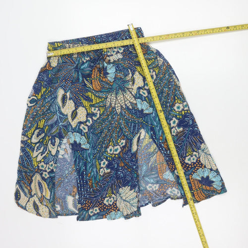 Louche Womens Multicoloured Floral A-Line Skirt Size 12 Viscose