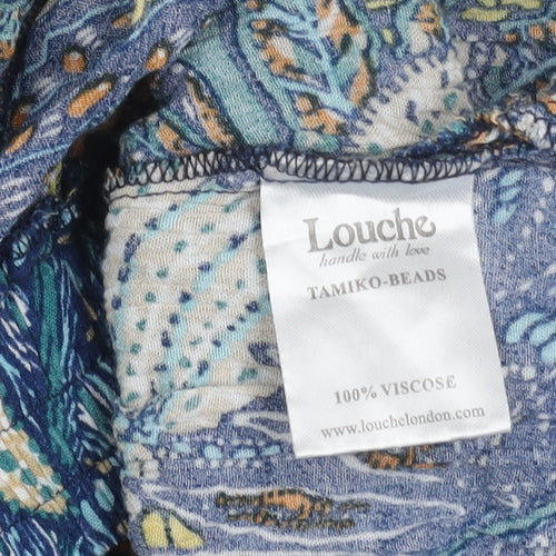 Louche Womens Multicoloured Floral A-Line Skirt Size 12 Viscose