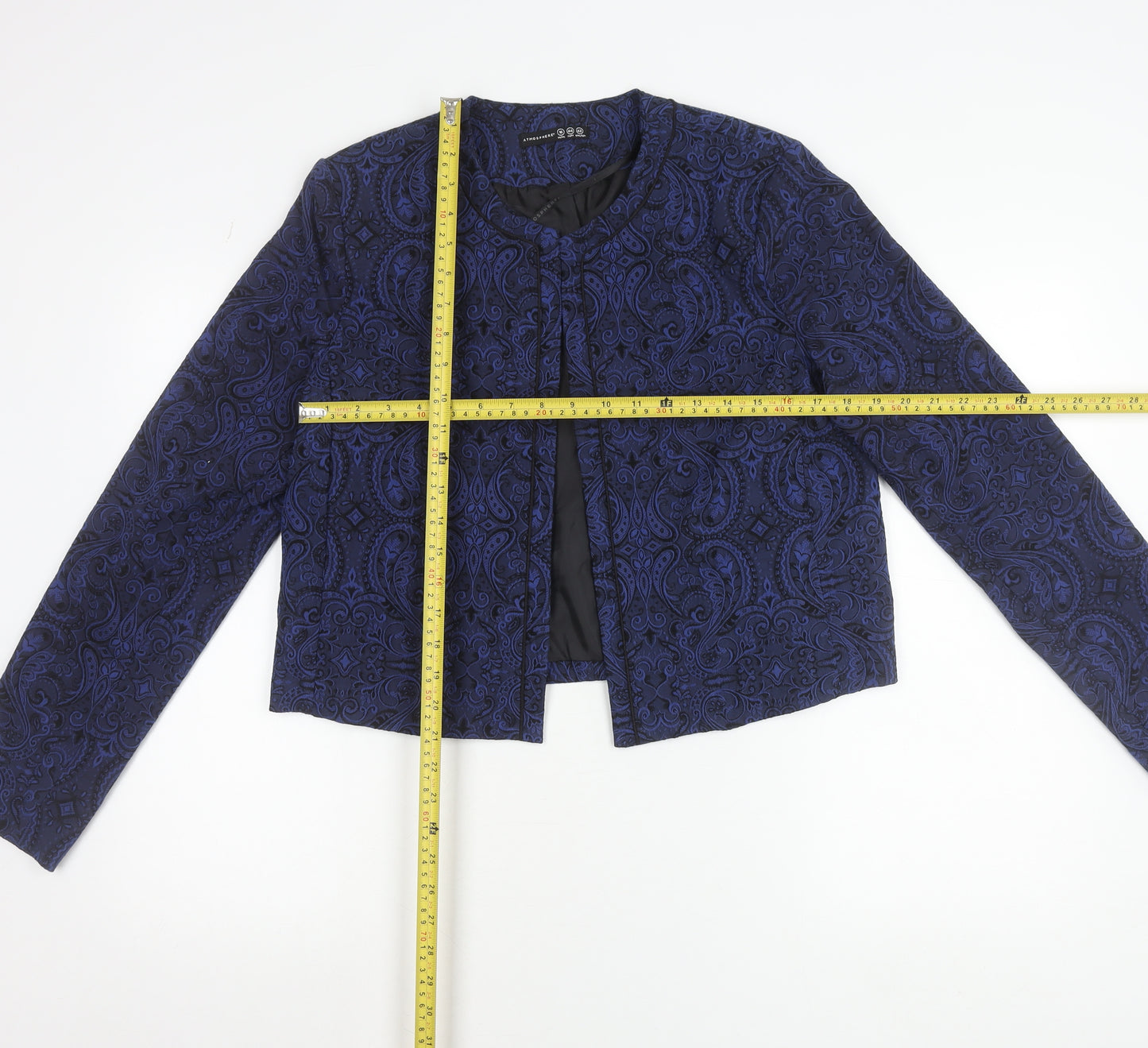 Atmosphere Women’s Blue Paisley Jacquard Suit Jacket Size 16