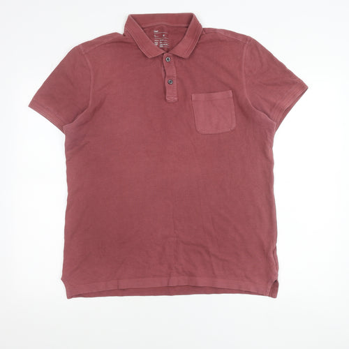 Gap Men’s Red Cotton Polo Shirt M Short Sleeve Collared Casual