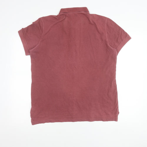 Gap Men’s Red Cotton Polo Shirt M Short Sleeve Collared Casual