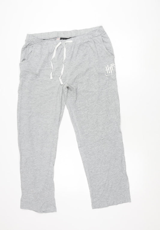 Harry Potter Women Grey Pyjama Pants UK 14 Trousers Jersey Cotton