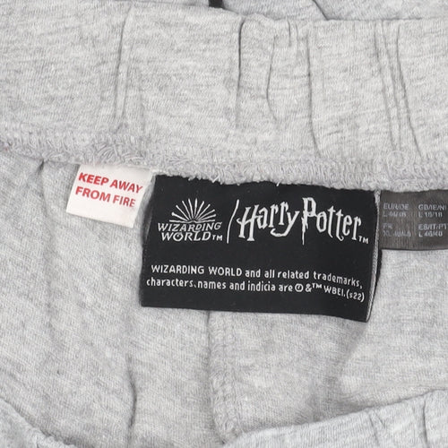 Harry Potter Women Grey Pyjama Pants UK 14 Trousers Jersey Cotton