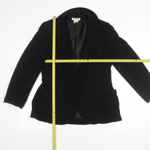 Georges Rech Womens Black Size 12 Single Breasted Blazer Jacket