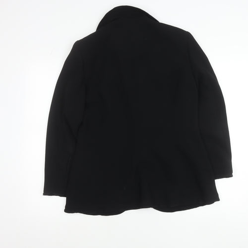 Georges Rech Womens Black Size 12 Single Breasted Blazer Jacket