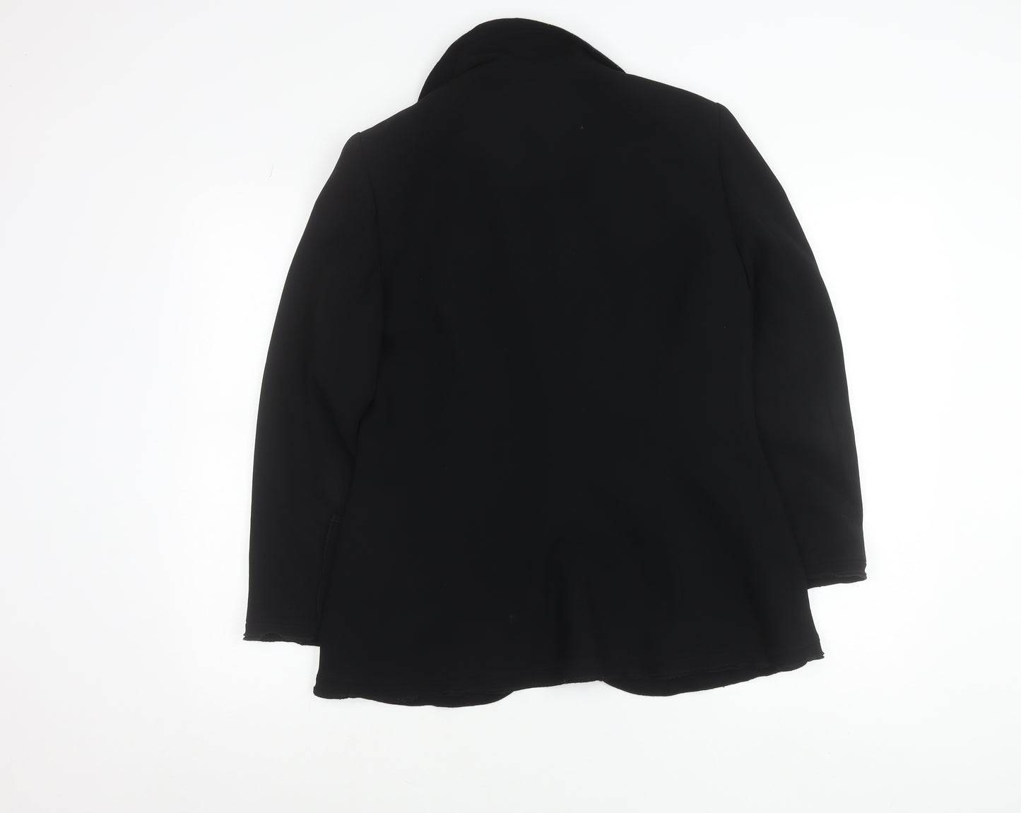 Georges Rech Womens Black Size 12 Single Breasted Blazer Jacket