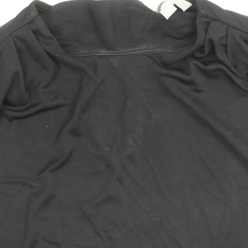 H&M Women’s Black Long Sleeve Blouse Size S Regular Fit Round Neck