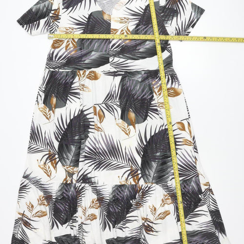 Cerulean Collection Women’s Multicoloured Tropical Midi A-Line Dress M