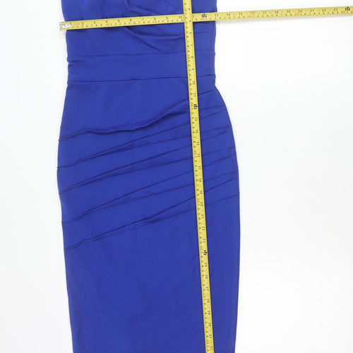 TFNC London Women’s Blue Bodycon Knee Length Strapless Dress XS