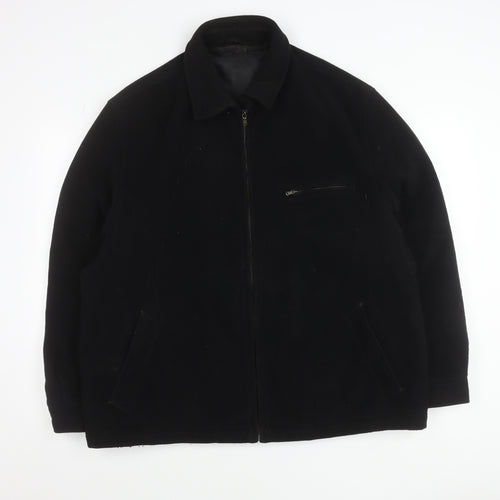 Marks and Spencer Men’s Black Wool Blend XL 44-46" Jacket Zip Casual Workwear