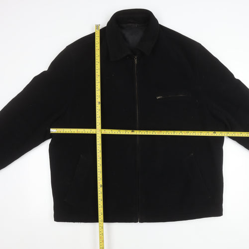 Marks and Spencer Men’s Black Wool Blend XL 44-46" Jacket Zip Casual Workwear