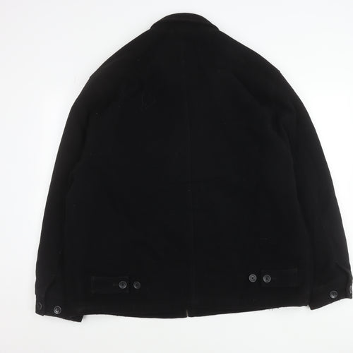 Marks and Spencer Men’s Black Wool Blend XL 44-46" Jacket Zip Casual Workwear