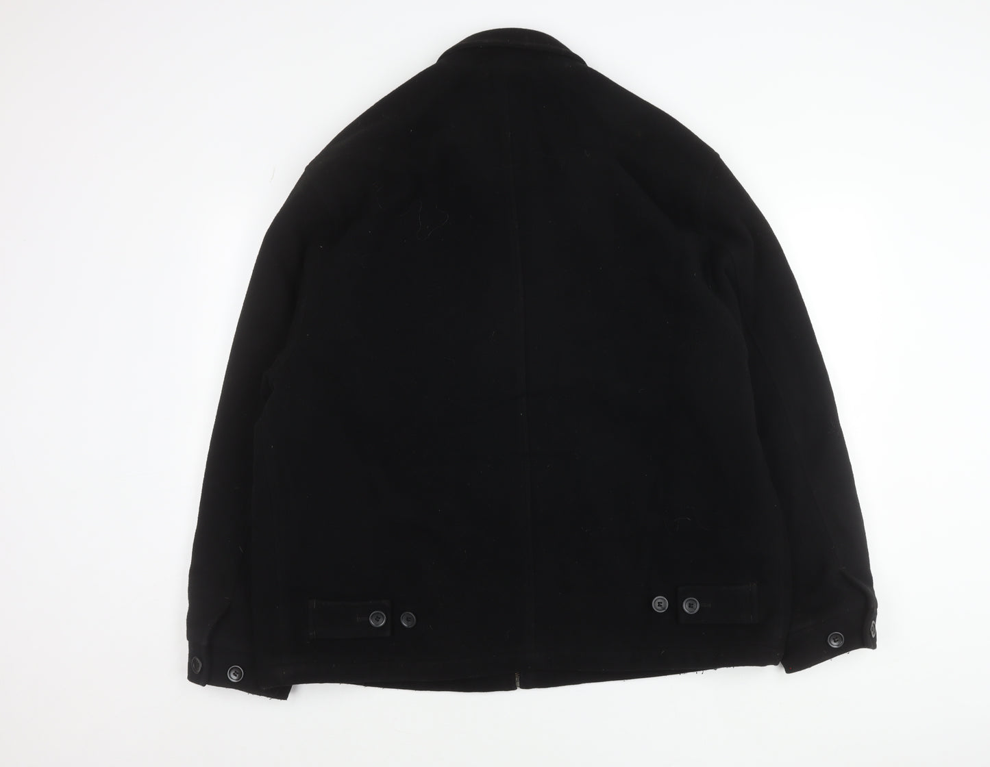 Marks and Spencer Men’s Black Wool Blend XL 44-46" Jacket Zip Casual Workwear