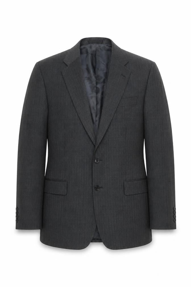 BHS Tailoring Men's Grey 42L Long Fit Suit Jacket Wool Blend