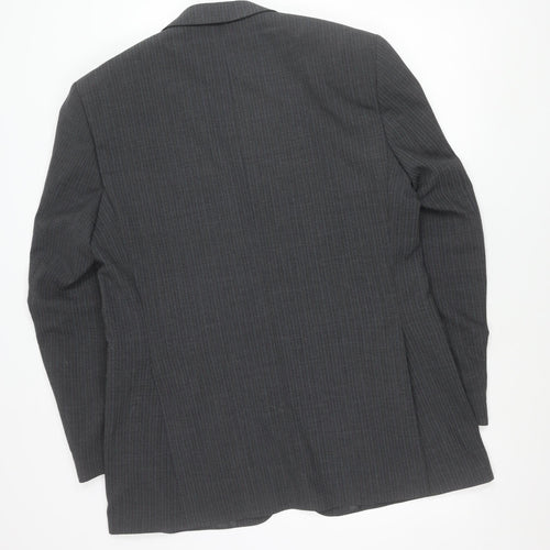 BHS Tailoring Men's Grey 42L Long Fit Suit Jacket Wool Blend