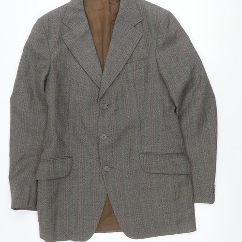 Johnsons of Cambridge Men’s Grey Wool Tweed Blazer 38 Long Vintage Jacket