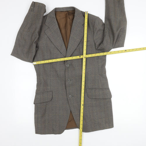 Johnsons of Cambridge Men’s Grey Wool Tweed Blazer 38 Long Vintage Jacket