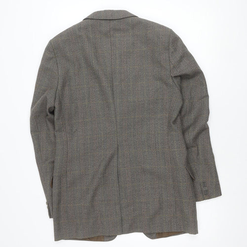 Johnsons of Cambridge Men’s Grey Wool Tweed Blazer 38 Long Vintage Jacket