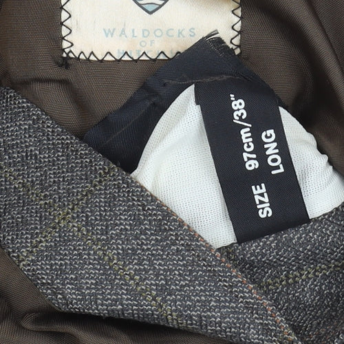 Johnsons of Cambridge Men’s Grey Wool Tweed Blazer 38 Long Vintage Jacket