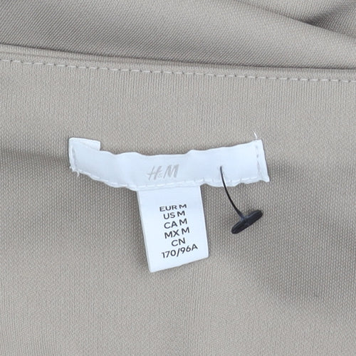 H&M Women’s Beige Size 12 Polyester Midi Slip Dress