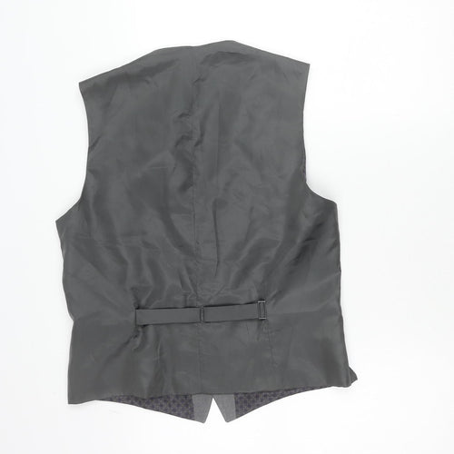 Limehaus Men's Grey Waistcoat Size 40 Regular Fit 5 Button Formal