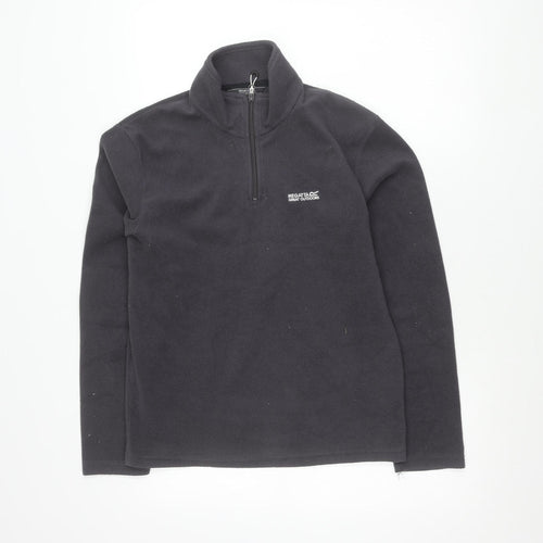 Regatta Men’s Black Fleece Sweatshirt Small 1/4 Zip Outdoor Pullover