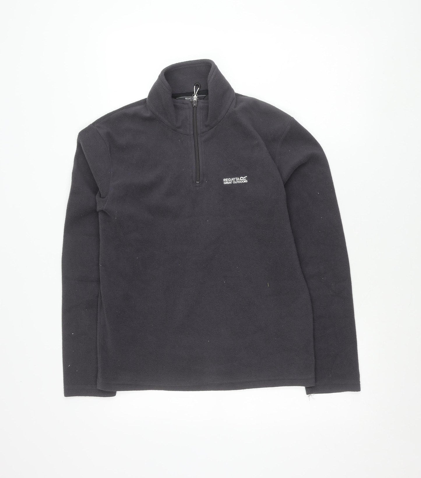 Regatta Men’s Black Fleece Sweatshirt Small 1/4 Zip Outdoor Pullover