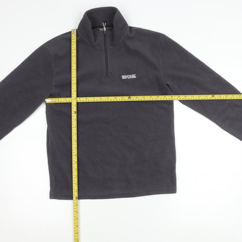 Regatta Men’s Black Fleece Sweatshirt Small 1/4 Zip Outdoor Pullover