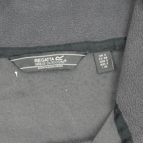 Regatta Men’s Black Fleece Sweatshirt Small 1/4 Zip Outdoor Pullover